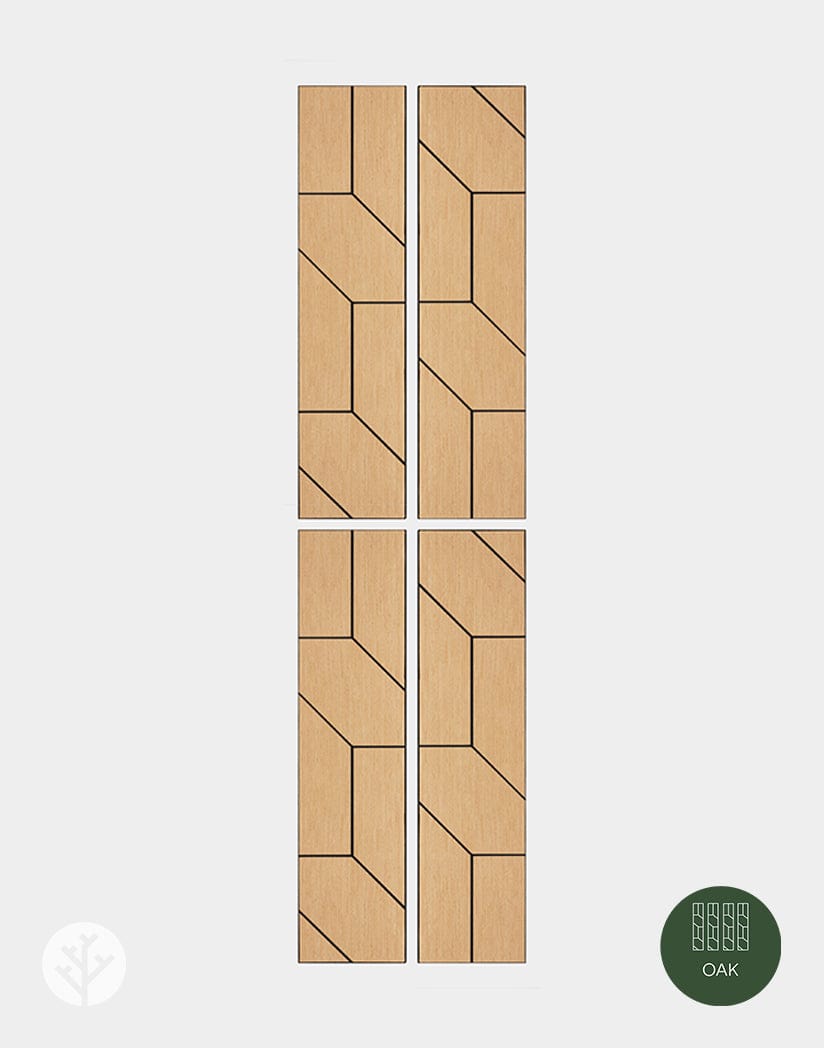 The Wood Veneer Hub Geo-Lite Trapeze Geometric Wall Panel