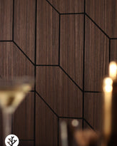 The Wood Veneer Hub Geo-Lite Trapeze Oiled Decorative Wall Panel