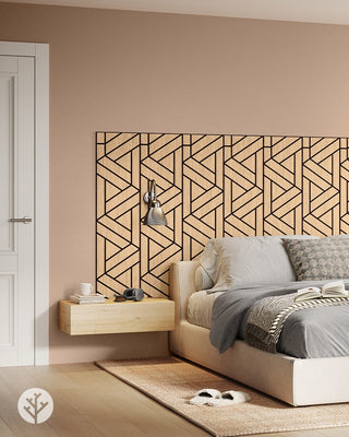 The Wood Veneer Hub Geo-Lite Weave Geometric Wall Panel