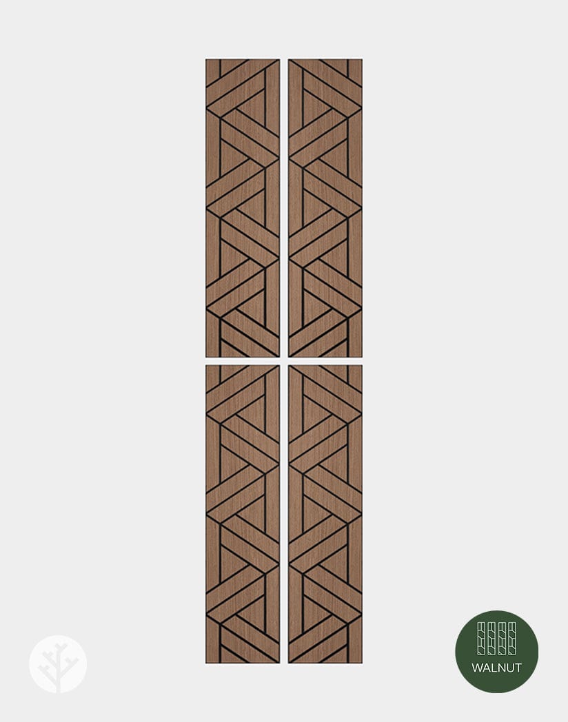 The Wood Veneer Hub Geo-Lite Weave Geometric Wall Panel