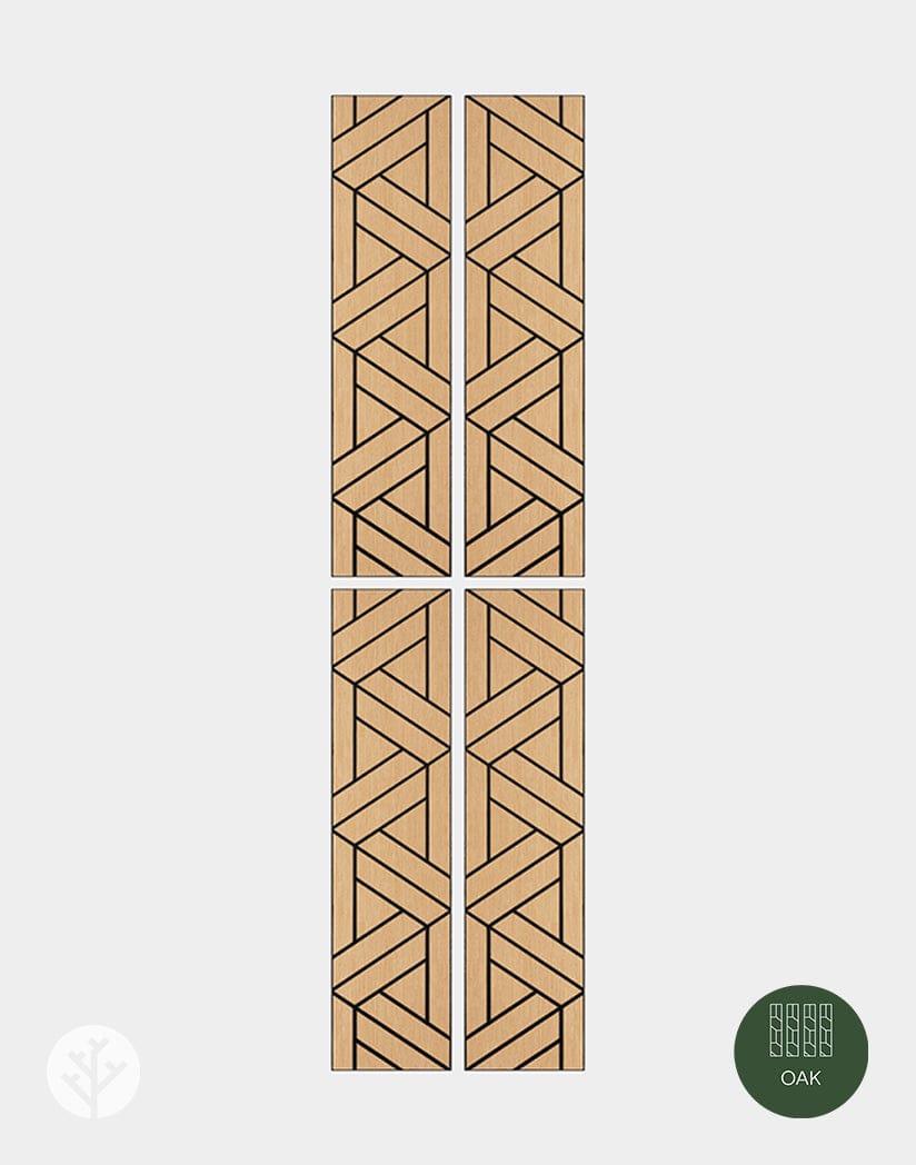 The Wood Veneer Hub Geo-Lite Weave Geometric Wall Panel