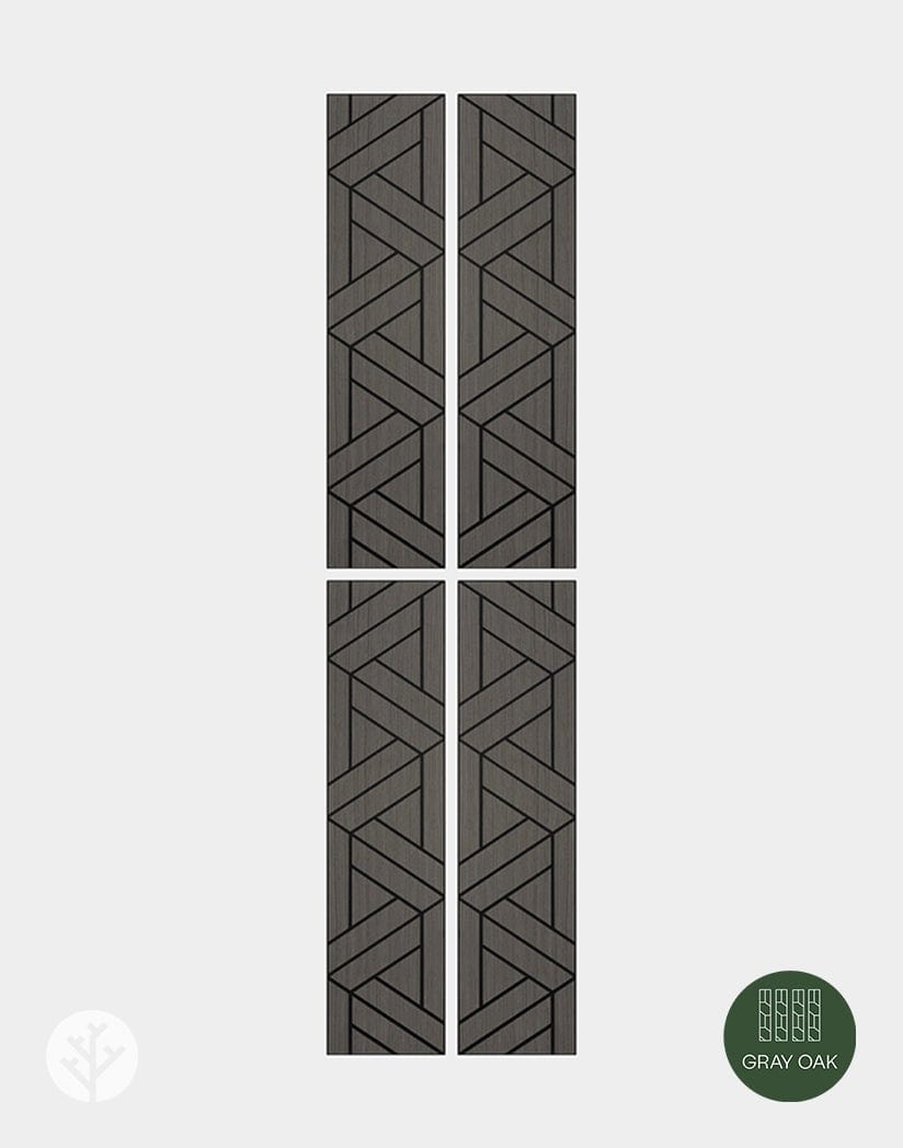 The Wood Veneer Hub Geo-Lite Weave Geometric Wall Panel