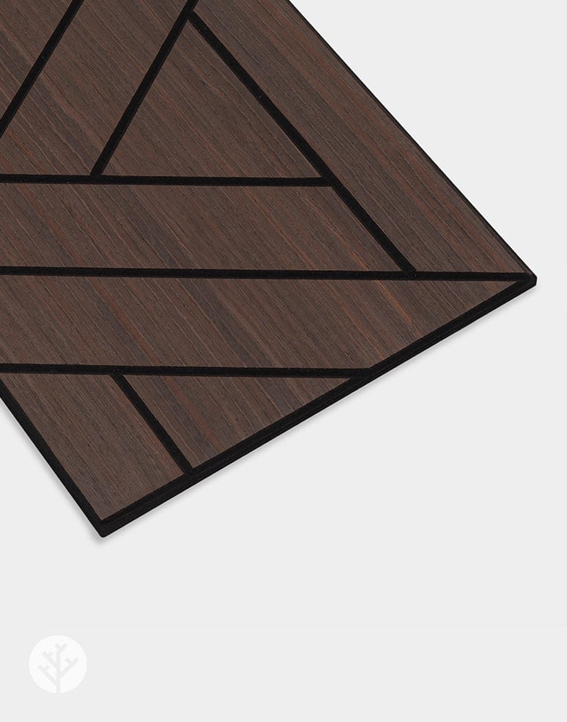 The Wood Veneer Hub Geo-Lite Weave Oiled Decorative Wall Panel