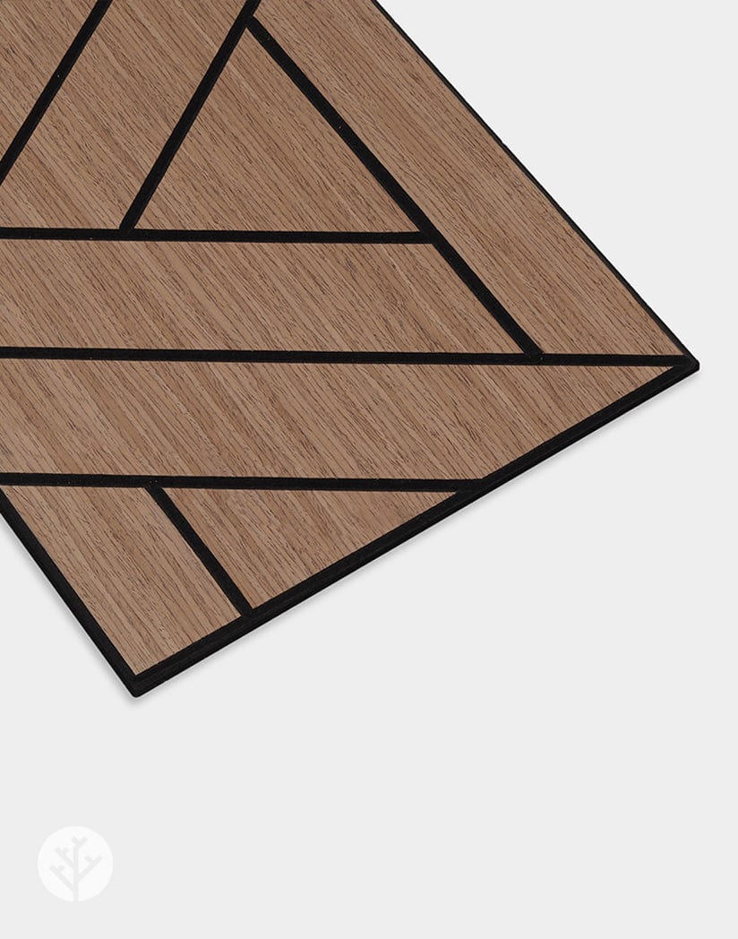 The Wood Veneer Hub Geo-Lite Weave Oiled Decorative Wall Panel