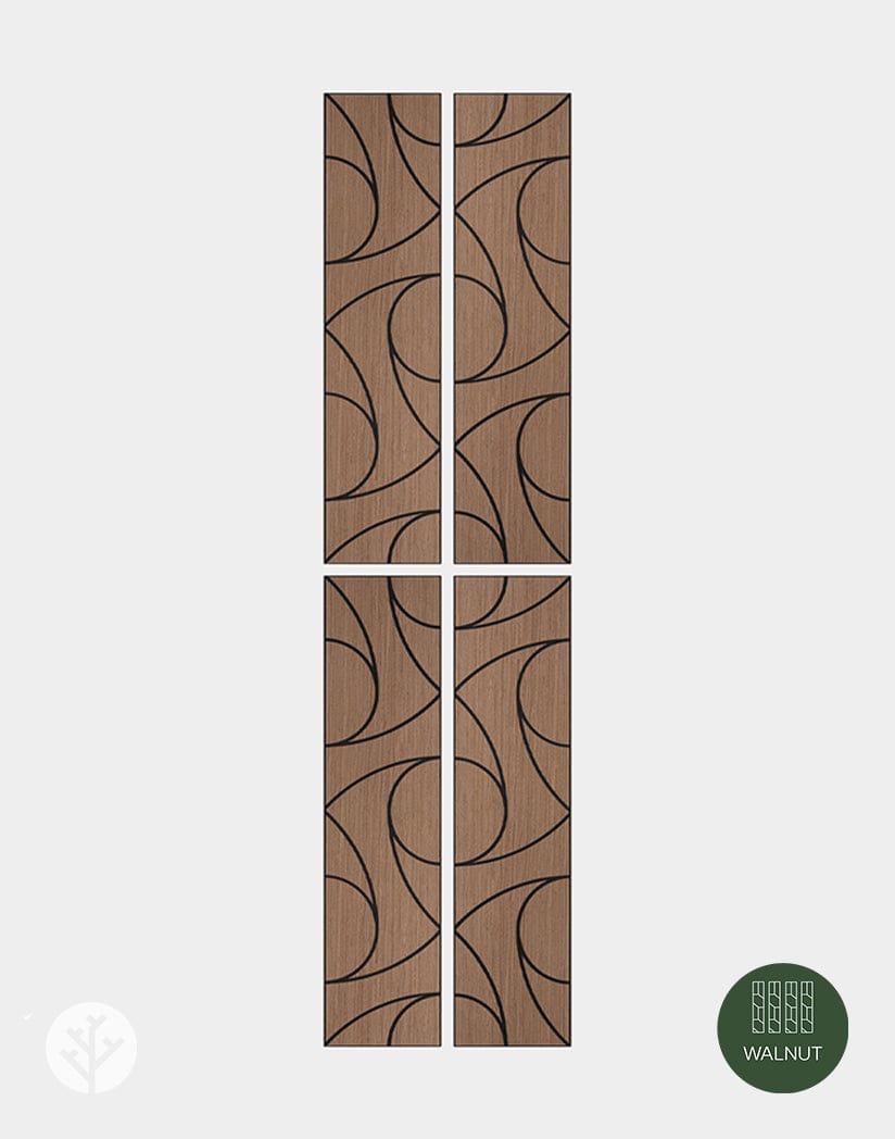 The Wood Veneer Hub Geo-Lite Whirl Geometric Wall Panels