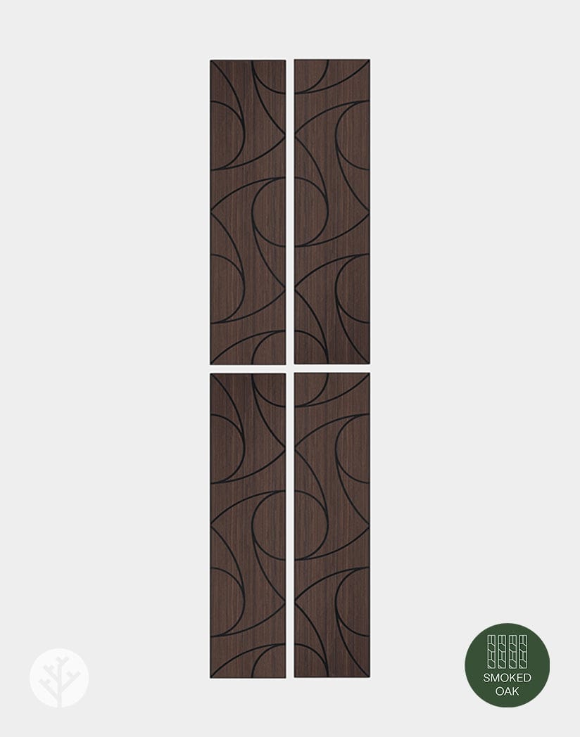 The Wood Veneer Hub Geo-Lite Whirl Geometric Wall Panels