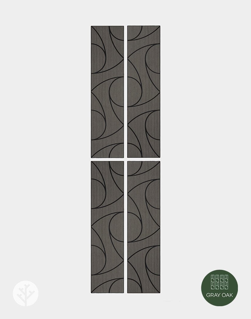 The Wood Veneer Hub Geo-Lite Whirl Geometric Wall Panels