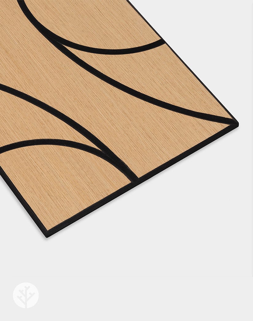 The Wood Veneer Hub Geo-Lite Whirl Oiled Decorative Wall Panels