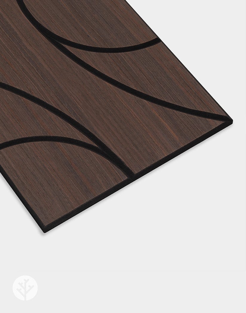 The Wood Veneer Hub Geo-Lite Whirl Oiled Decorative Wall Panels