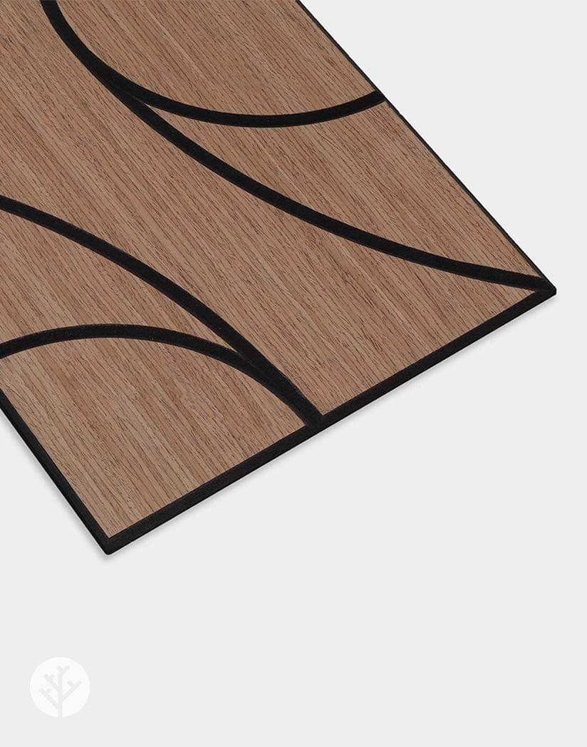 The Wood Veneer Hub Geo-Lite Whirl Oiled Decorative Wall Panels