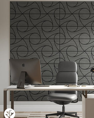 The Wood Veneer Hub Geo-Lite Whirl Oiled Decorative Wall Panels