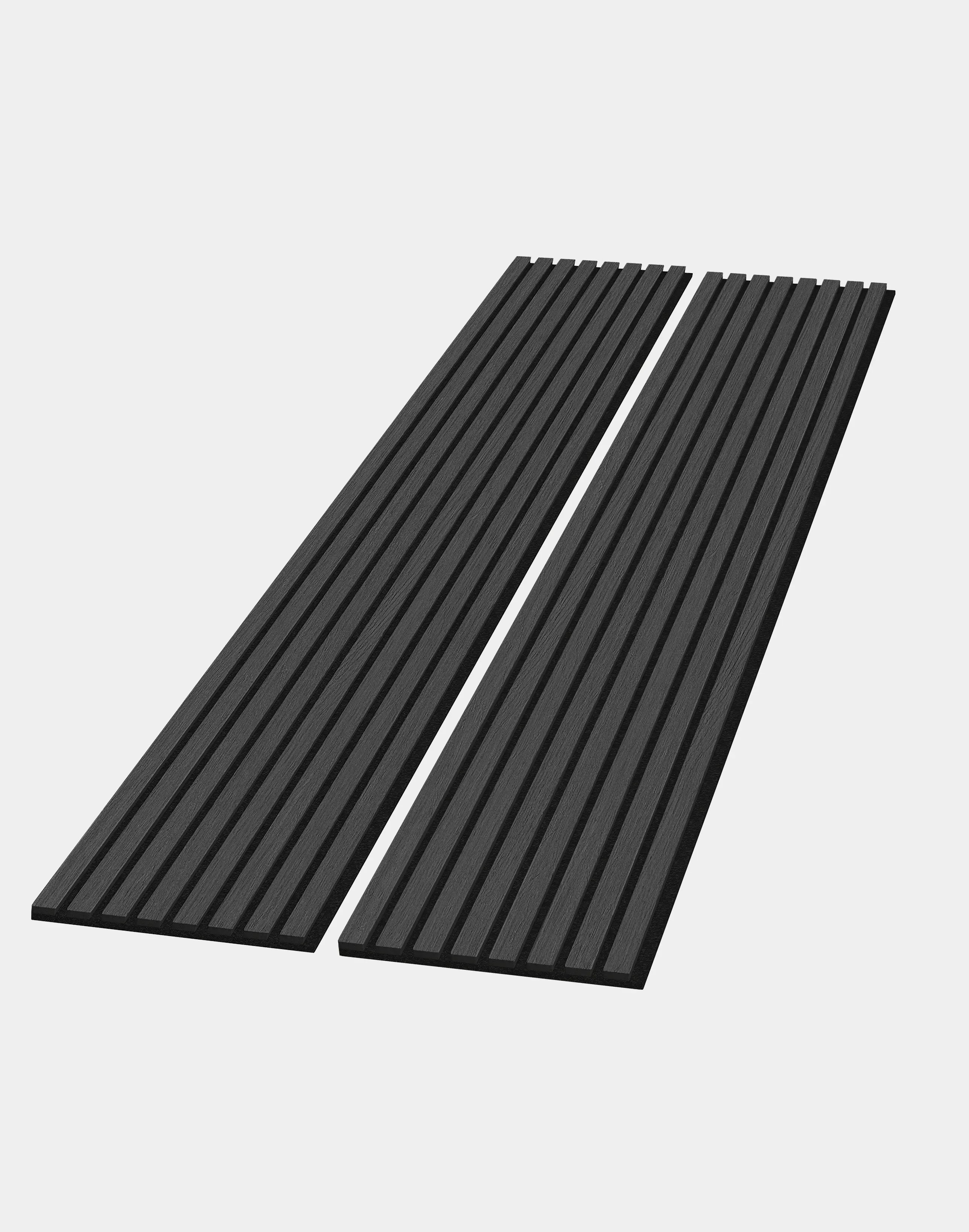 The Wood Veneer Hub Luxury Charcoal Black Oak Acoustic Slat Wood Wall Panels | Original Slatpanel®
