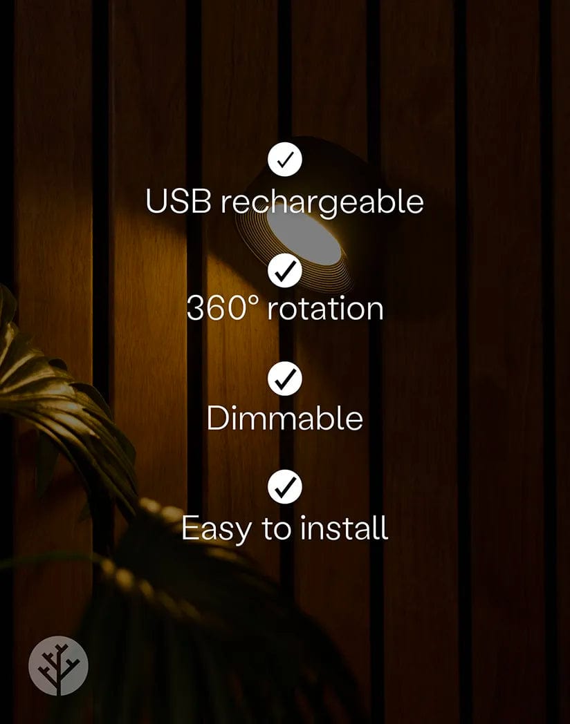 The Wood Veneer Hub Slatpanel® Glow Beam USB Rechargeable LED