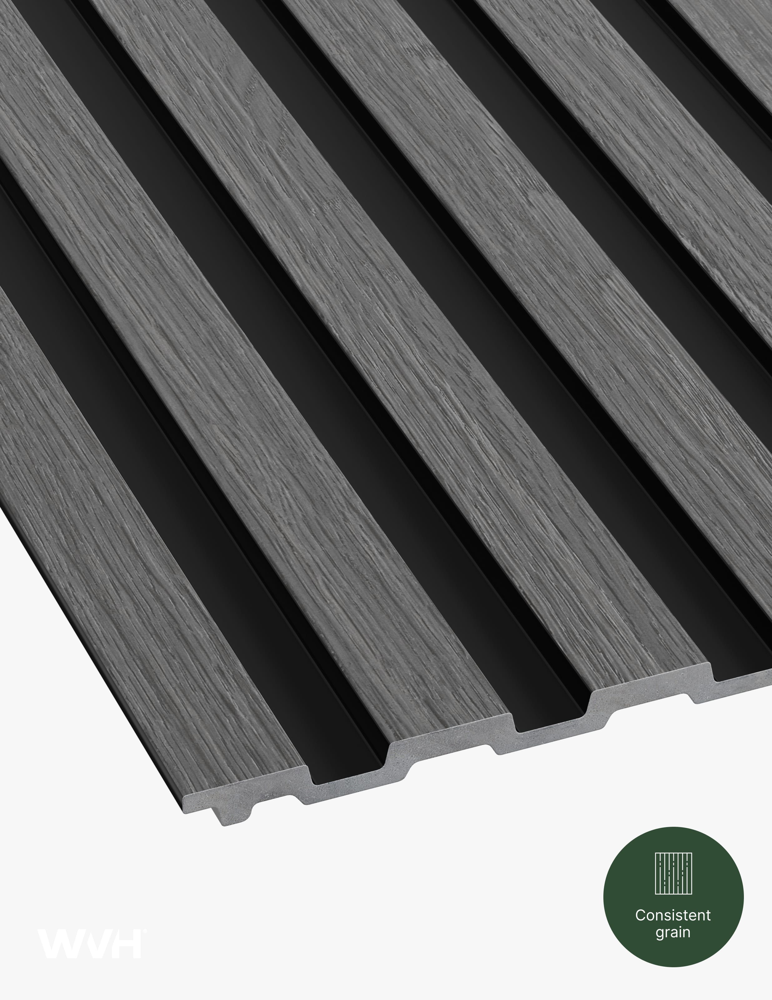 The Wood Veneer Hub Slatpanel® Hydro Gray Oak Waterproof Wall Panels