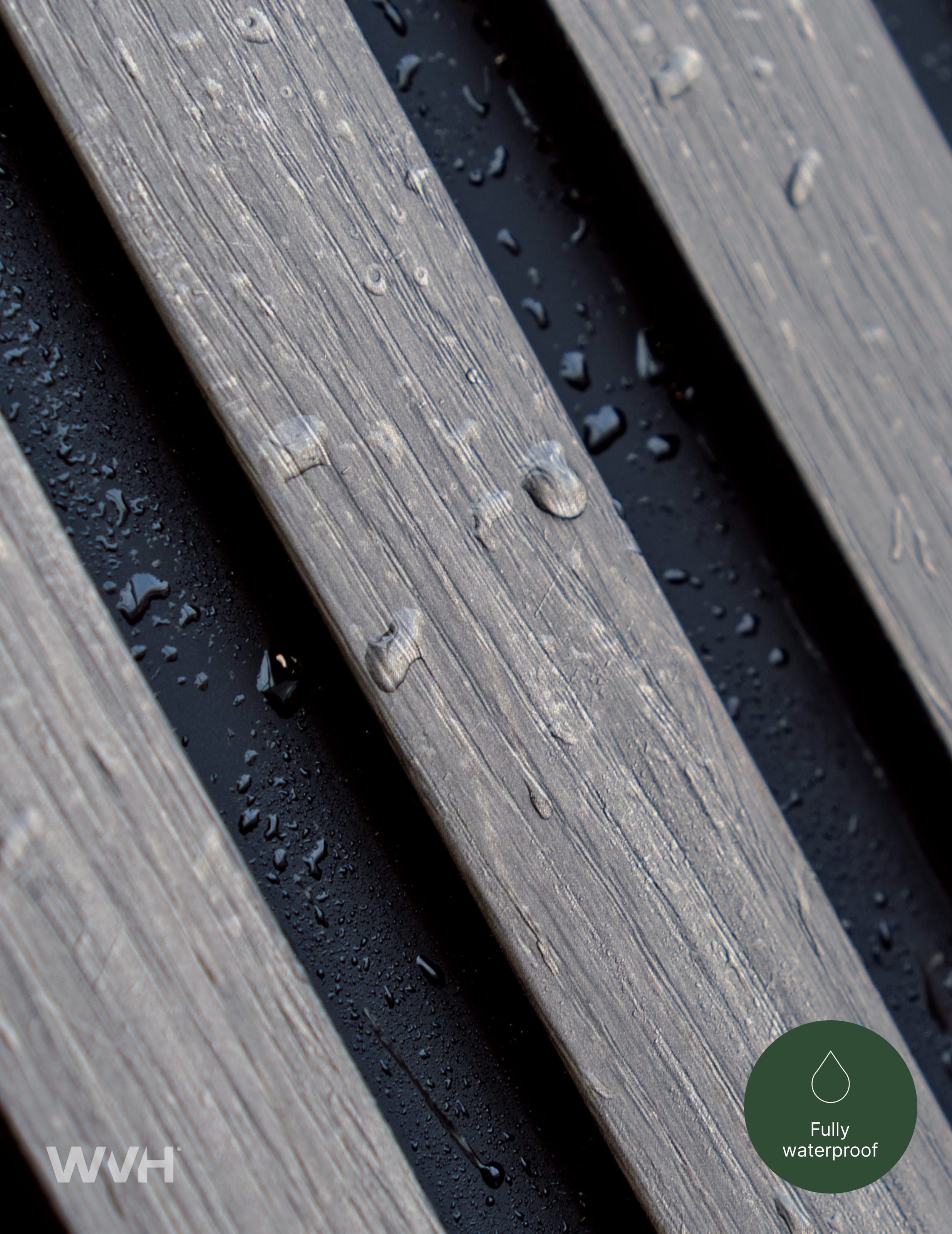 The Wood Veneer Hub Slatpanel® Hydro Gray Oak Waterproof Wall Panels