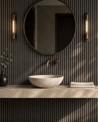 The Wood Veneer Hub Slatpanel® Hydro Gray Oak Waterproof Wall Panels
