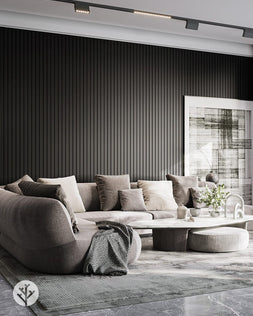 The Wood Veneer Hub Slatpanel® Luxe Black Wide Slat Wall Panel