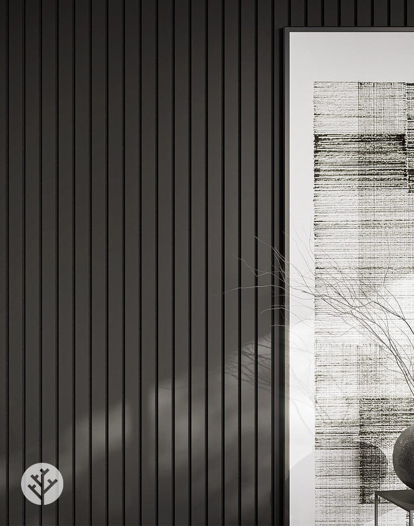 Slatpanel® Luxe Black Wide Slat Wall Panel
