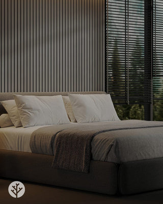 The Wood Veneer Hub Slatpanel® Luxe Gray Wide Slat Wood Wall Panel