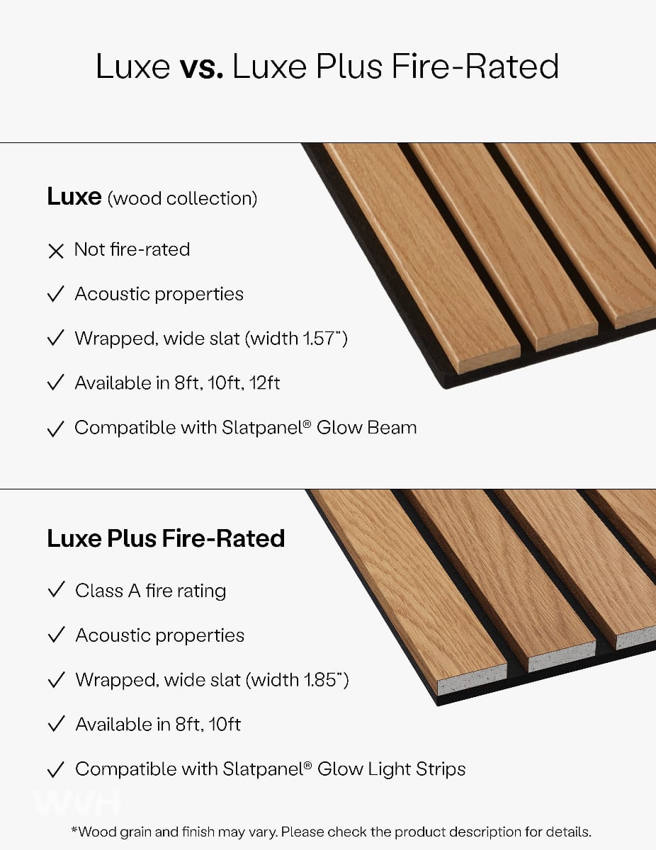 The Wood Veneer Hub Slatpanel® Luxe Plus Oak Acoustic Fire-Rated Panels