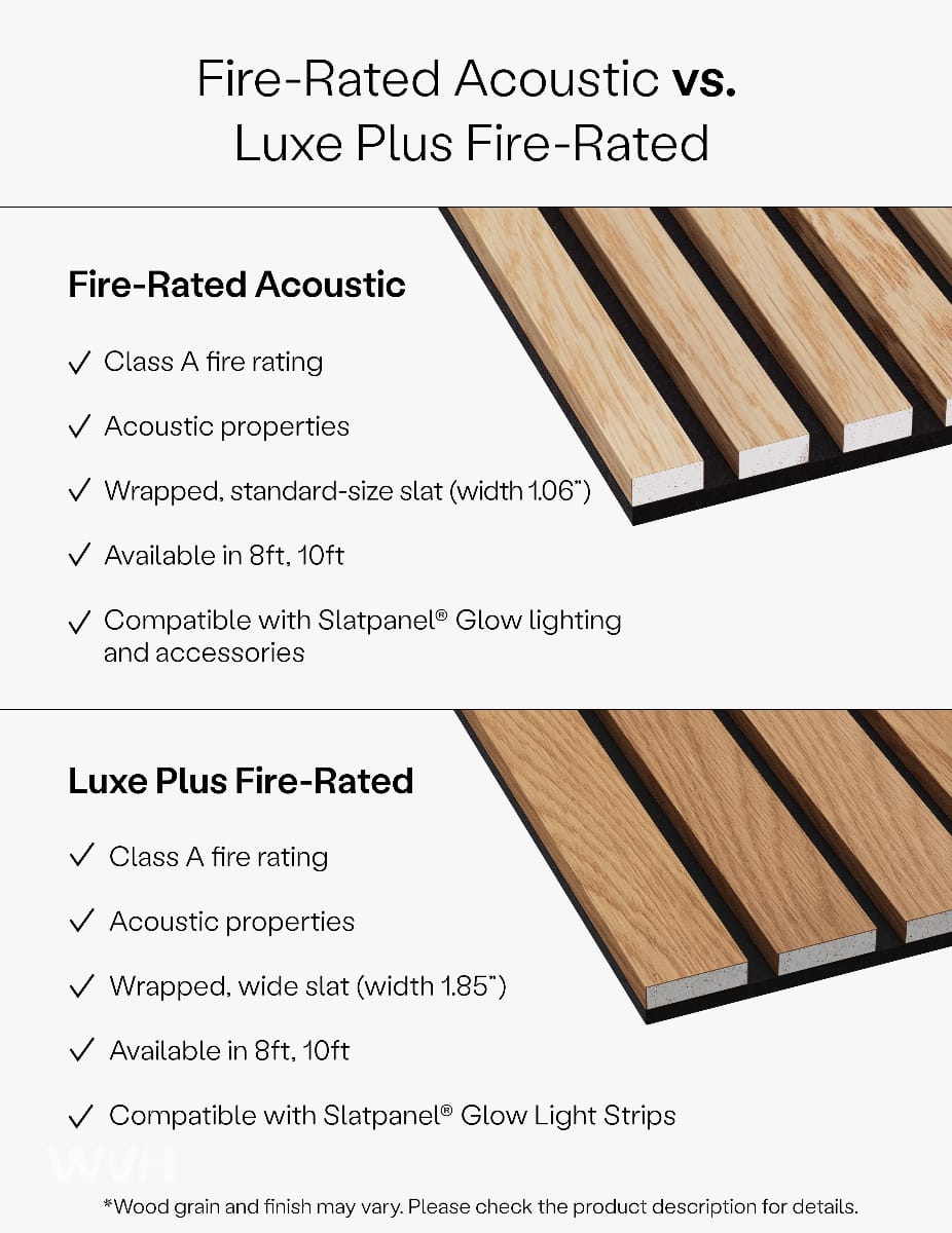 The Wood Veneer Hub Slatpanel® Luxe Plus Oak Acoustic Fire-Rated Panels