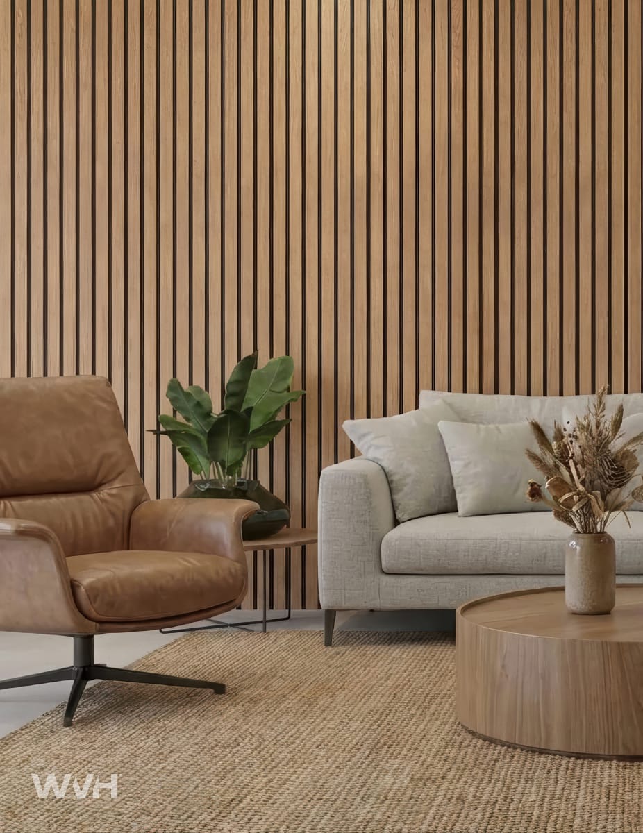 The Wood Veneer Hub Slatpanel® Luxe Plus Oak Acoustic Fire-Rated Panels