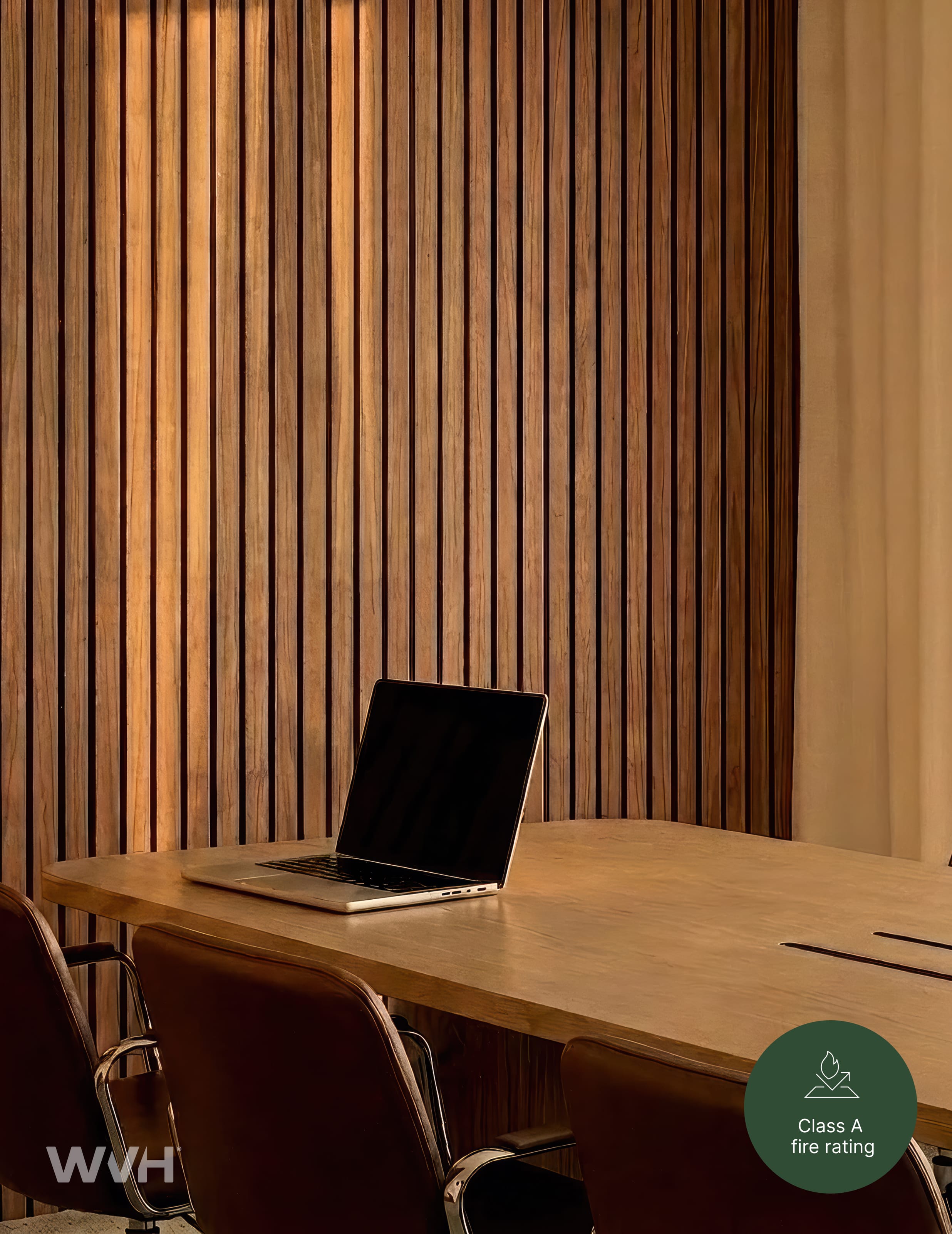 The Wood Veneer Hub Slatpanel® Luxe Plus Walnut Fire-Rated Panels