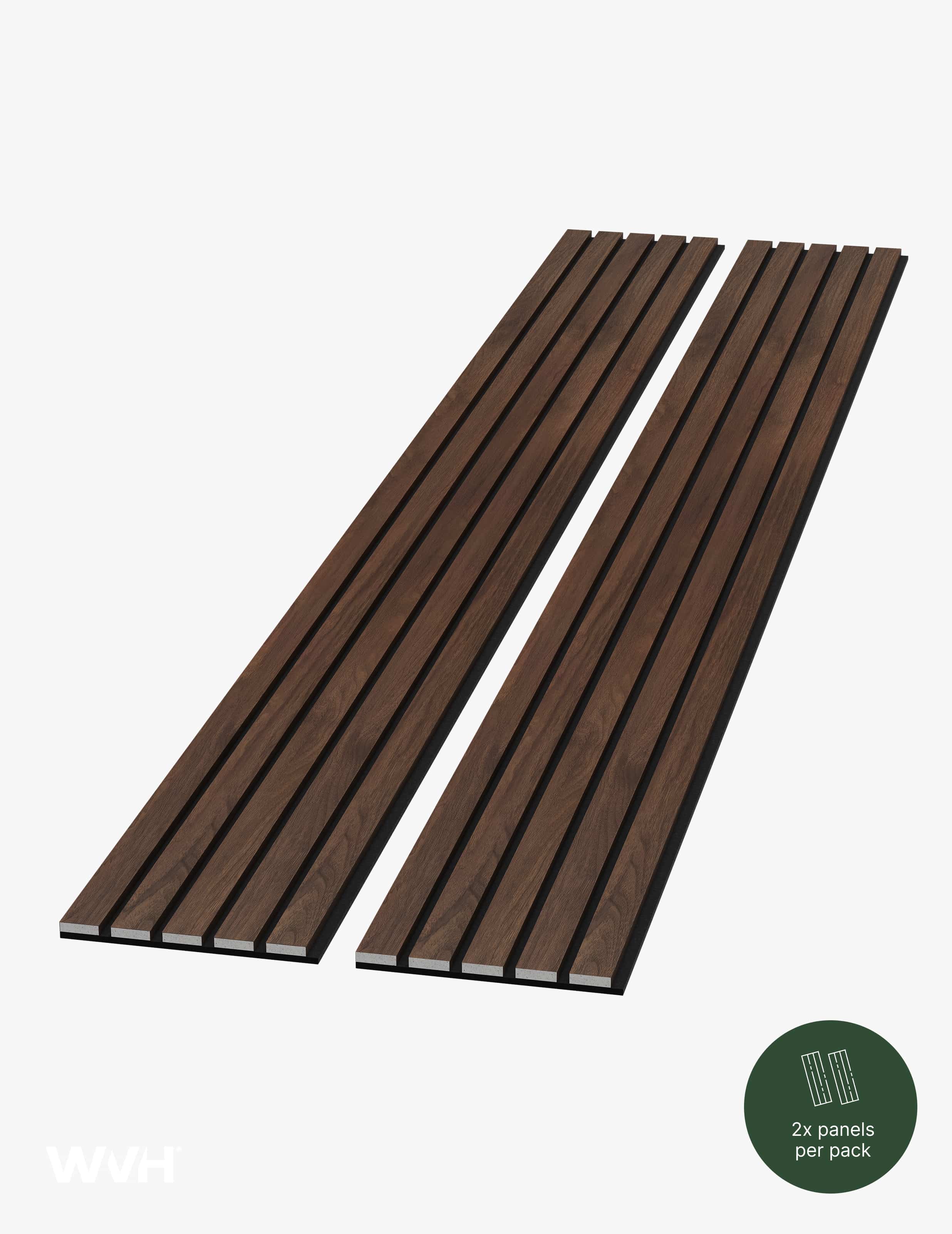 The Wood Veneer Hub Slatpanel® Luxe Plus Walnut Fire-Rated Panels