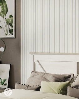 The Wood Veneer Hub Slatpanel® Luxe White Wide Slat Wood Wall Panel