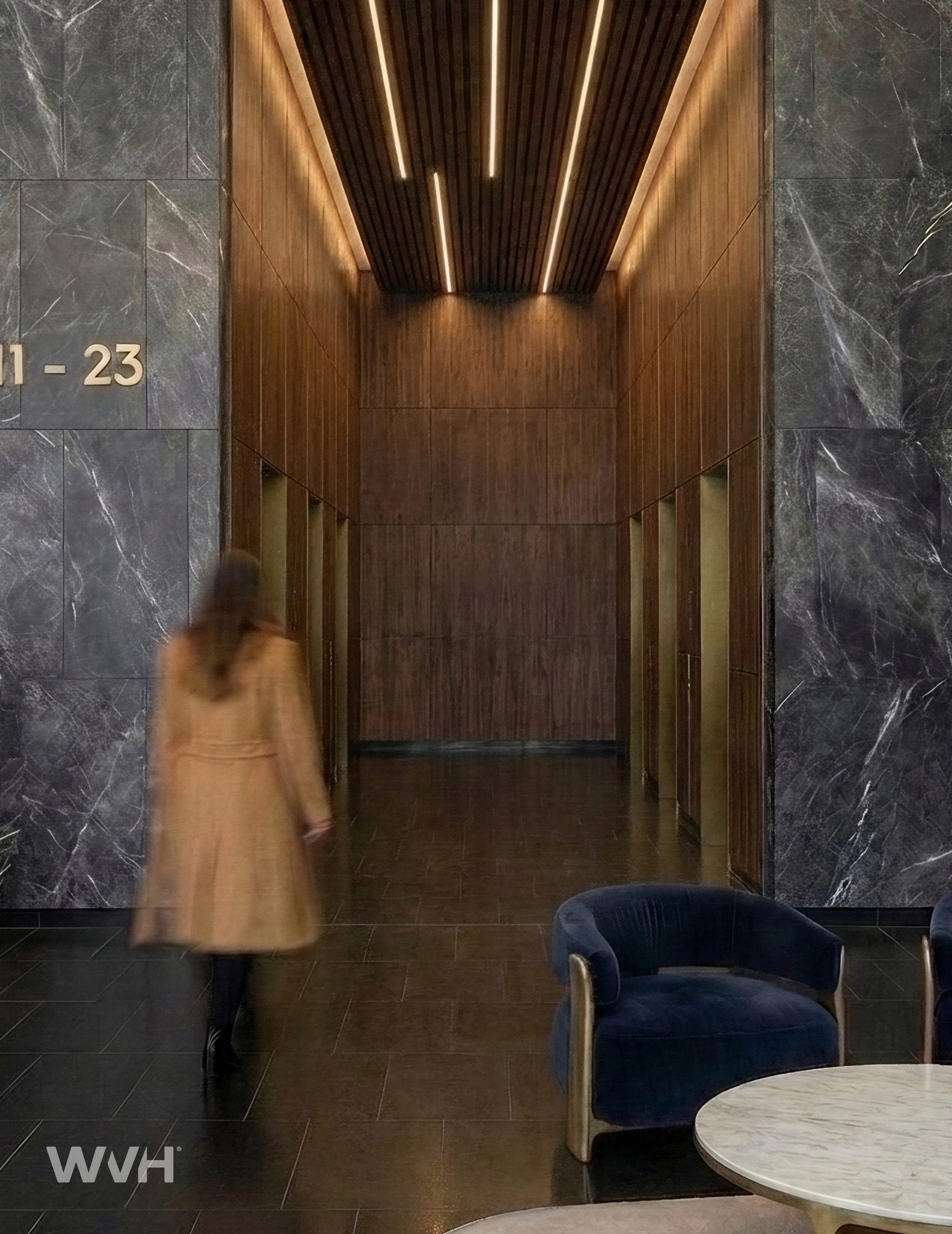 The Wood Veneer Hub Slatpanel® Walnut Fire-Rated Slat Wall Panels