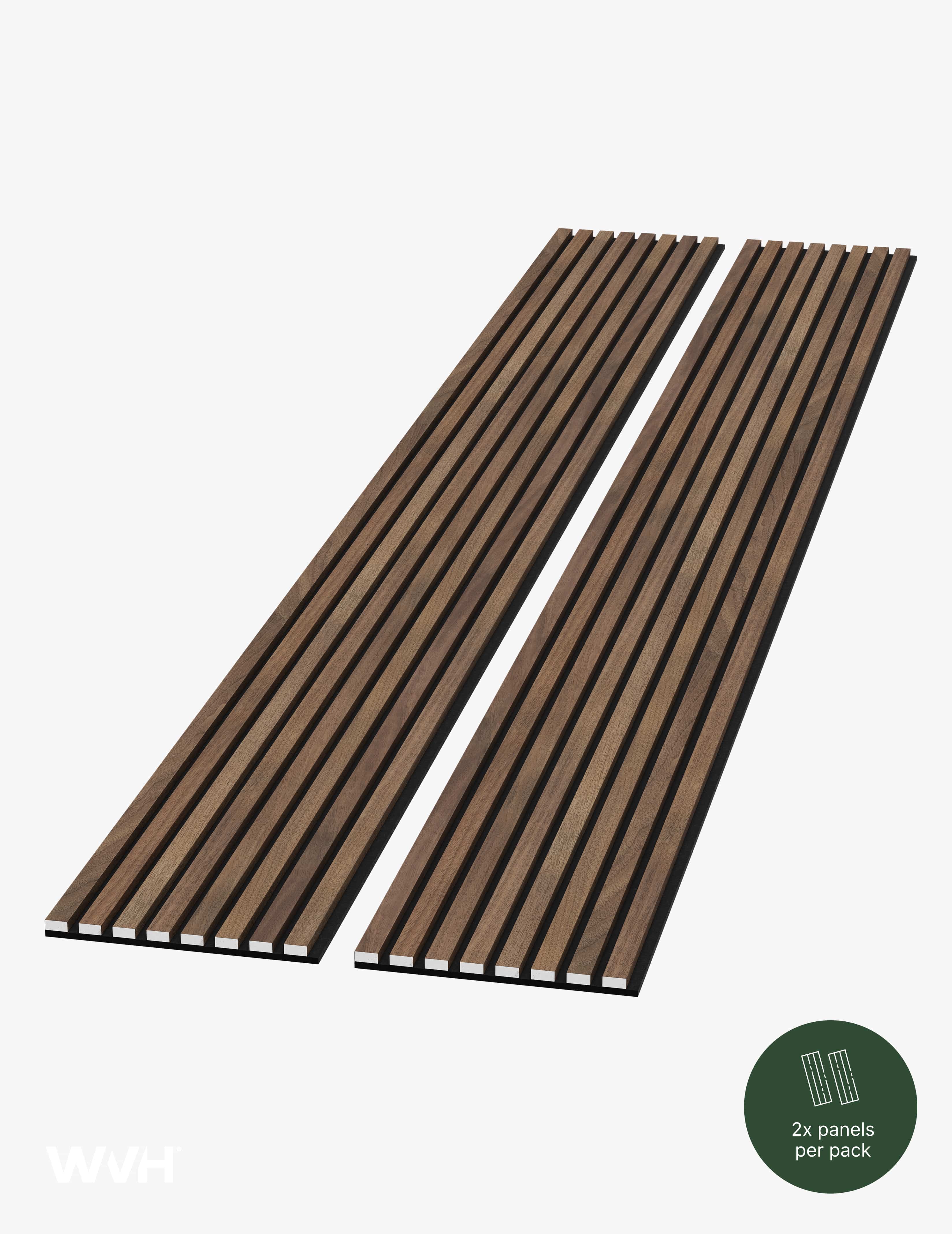 The Wood Veneer Hub Slatpanel® Walnut Fire-Rated Slat Wall Panels