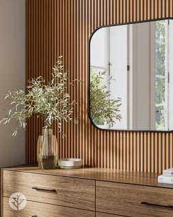 The Wood Veneer Hub Oak Slat Fluted Tambour Wood Effect Wall Panels