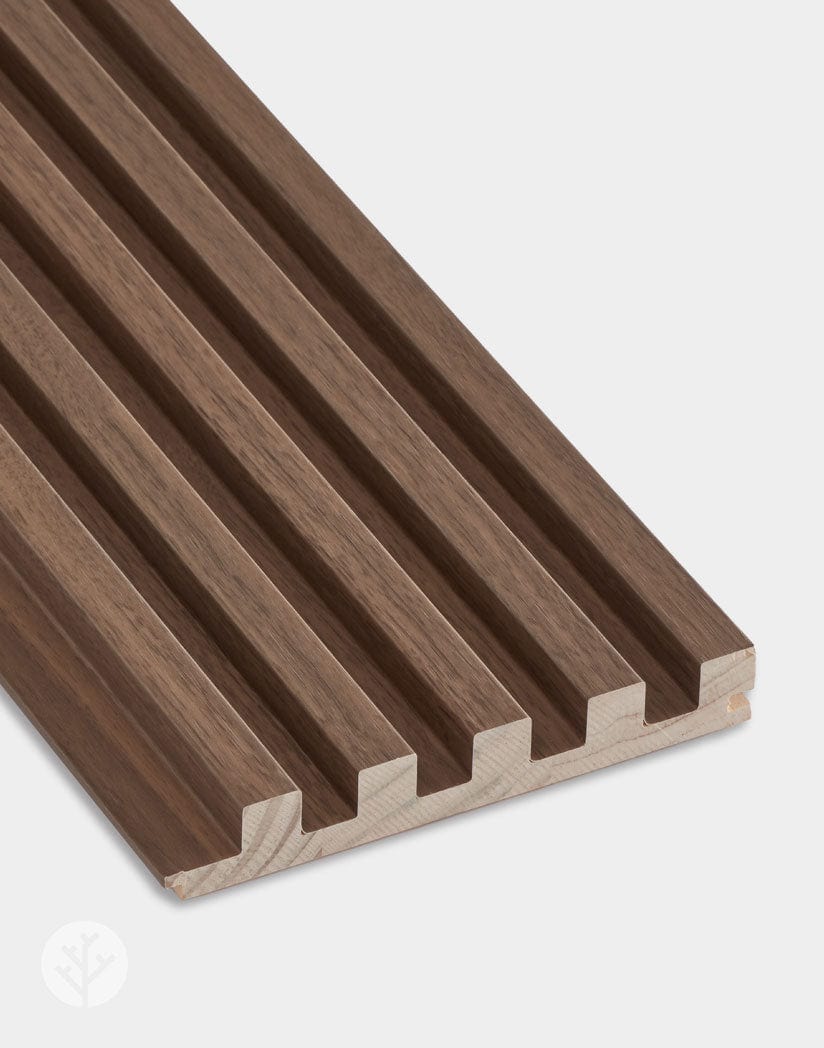 The Wood Veneer Hub Walnut Slat Fluted Tambour Wood Effect Wall Panels