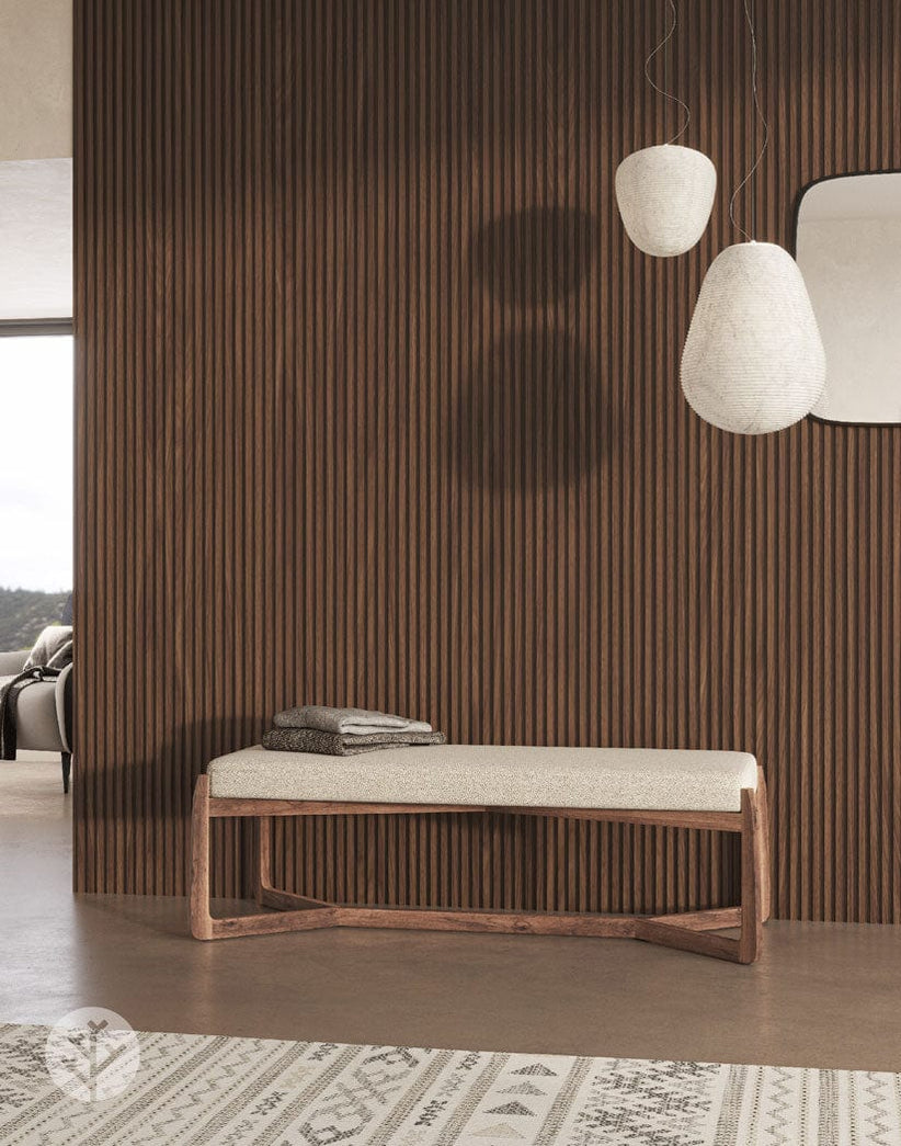 Natural Walnut Slat Wood Wall Paneling | Order Online