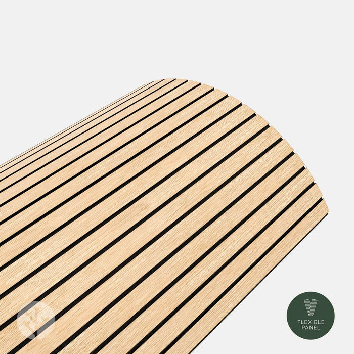The Wood Veneer Hub Ultraflex Oak Flexible Lightweight Acoustic Wood Wall Panels | Original Slatpanel®