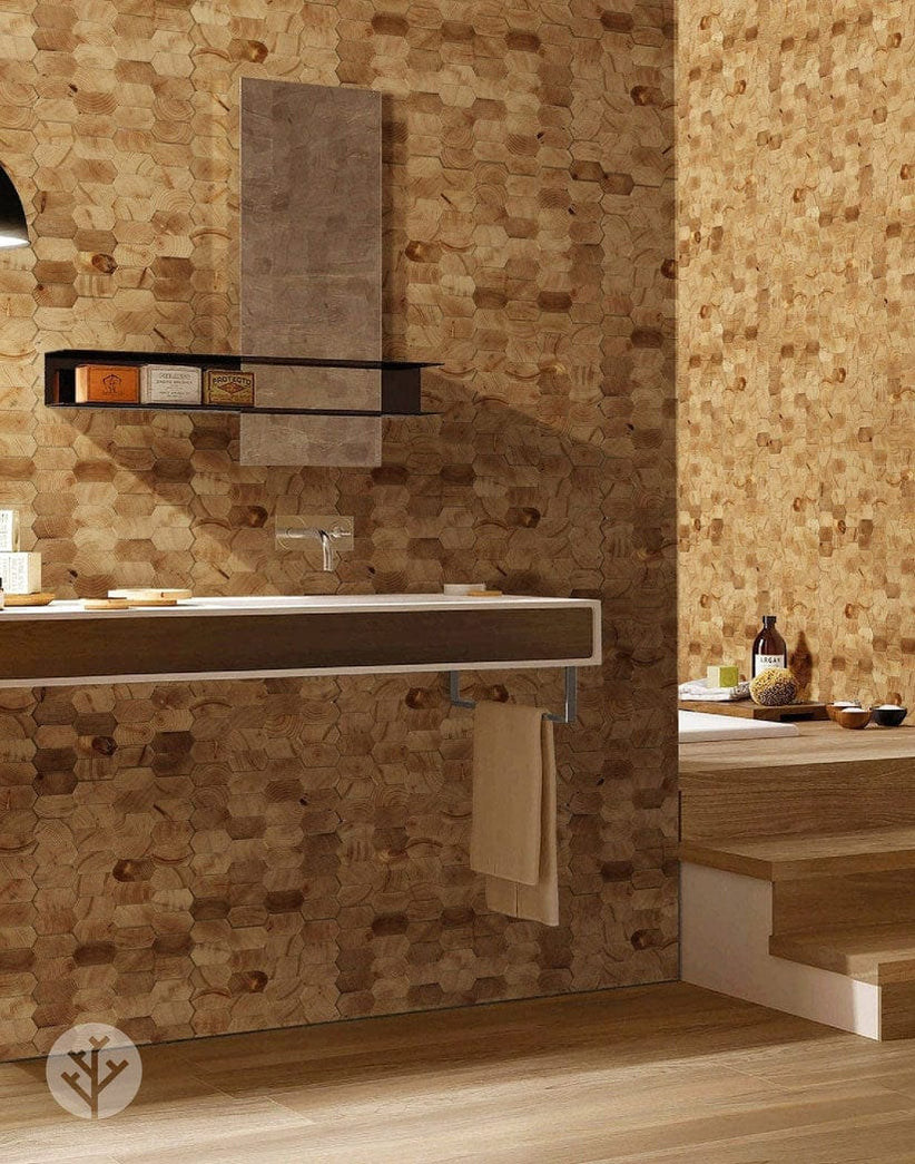 Flutto™ Oak Mini-Ridge Flexible Tambour Wood Panels | Elegant Wall Paneling