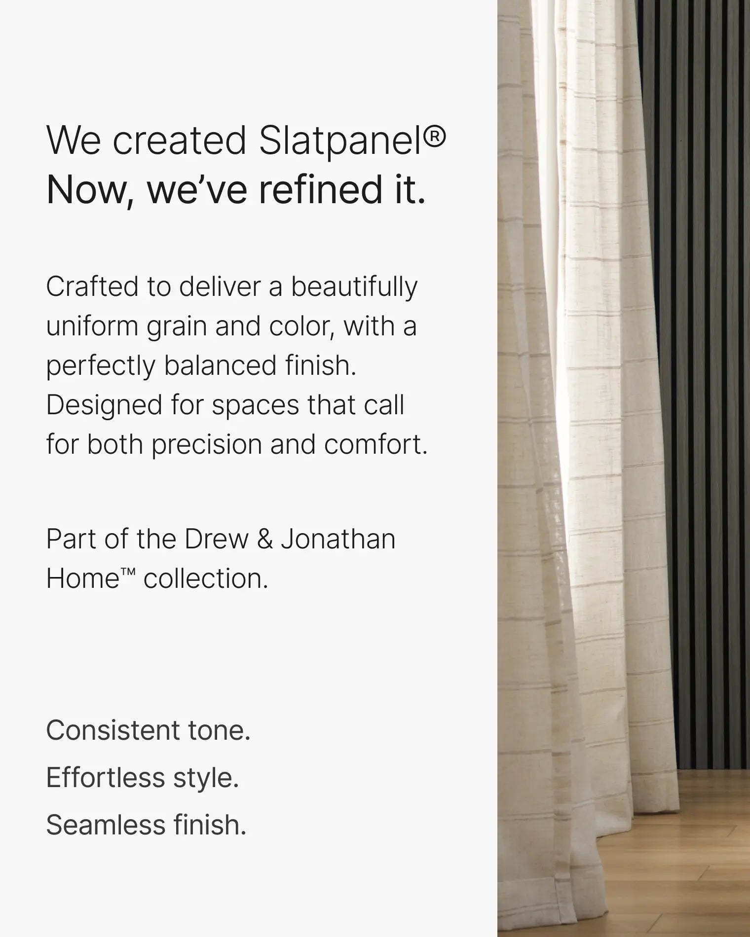 WVH® Drew & Jonathan Home™ Gray Oak Acoustic Slat Wall Panel