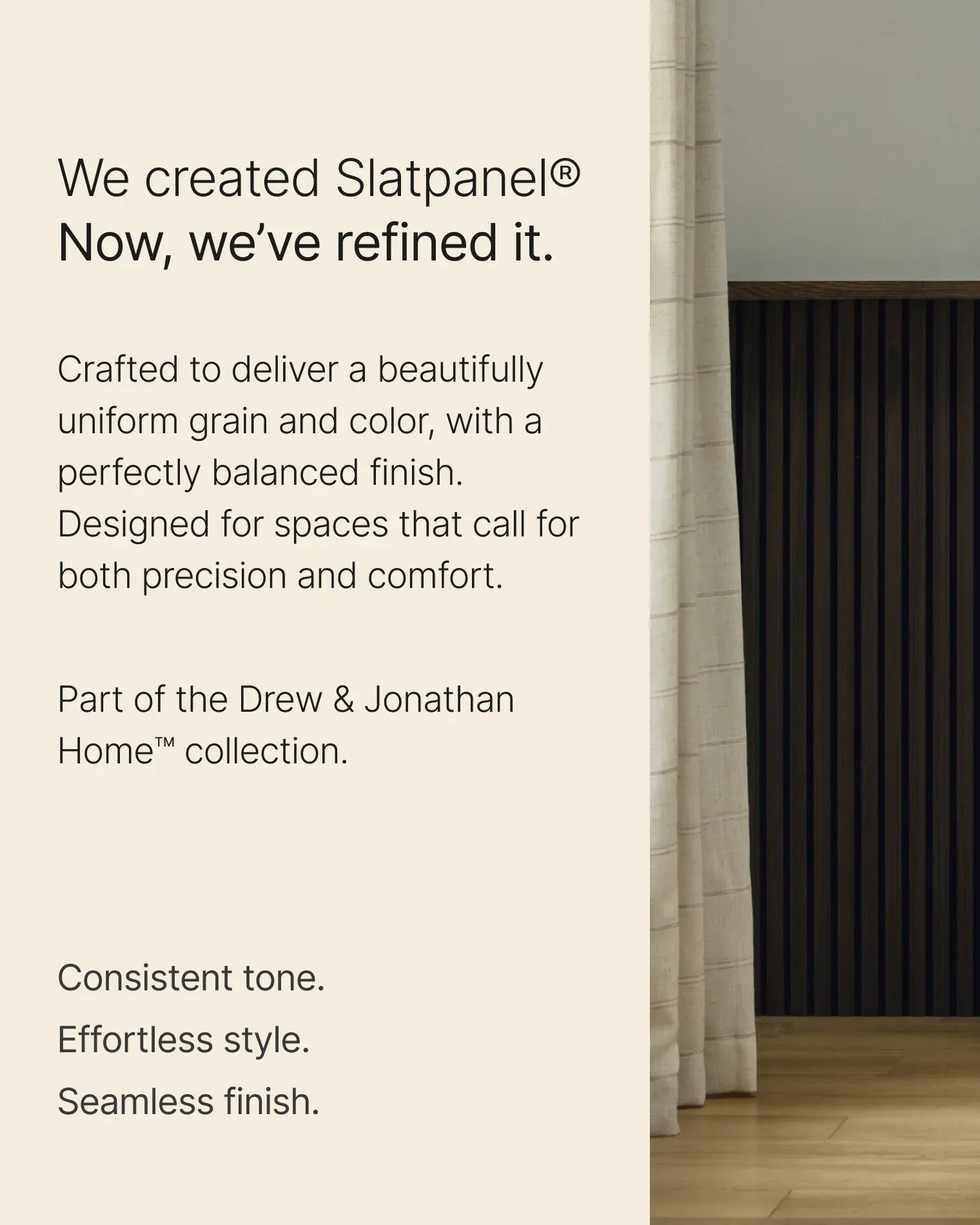 WVH® Drew & Jonathan Home™ Smoked Oak Acoustic Slat Wall Panel