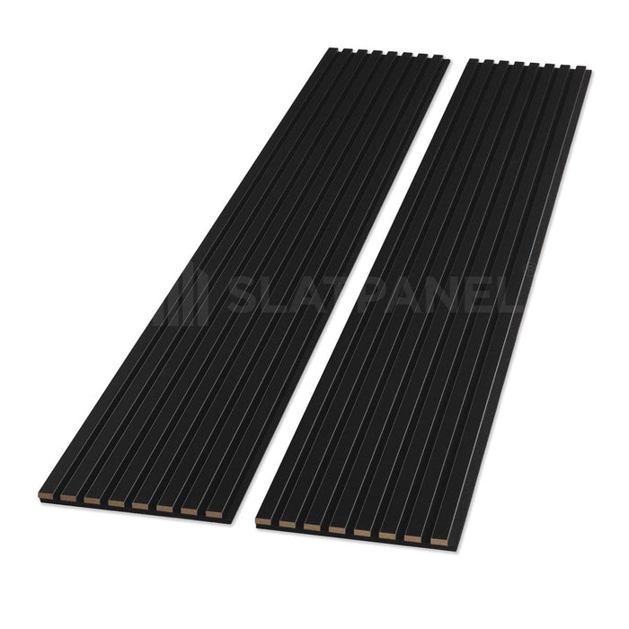 The Wood Veneer Hub Black Color Acoustic Slat Wall Panels