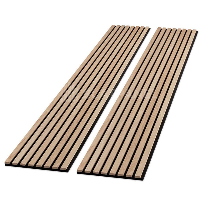 The Wood Veneer Hub Luxury American Oak (Natural Core) Acoustic Slat Wood Wall Panels | Original Slatpanel®
