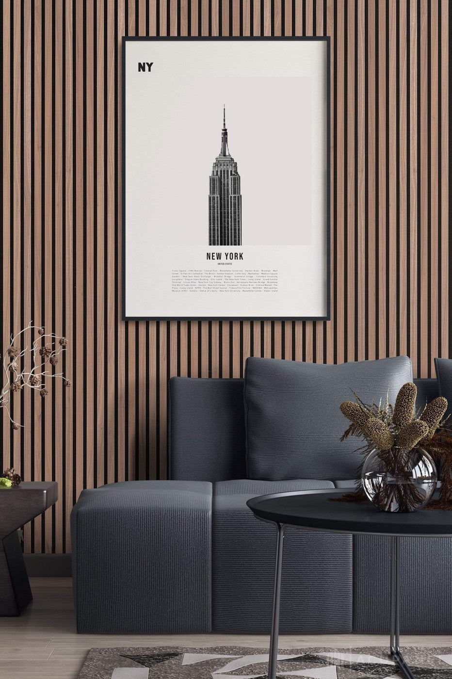 Natural Walnut Slat Wood Wall Paneling | Order Online