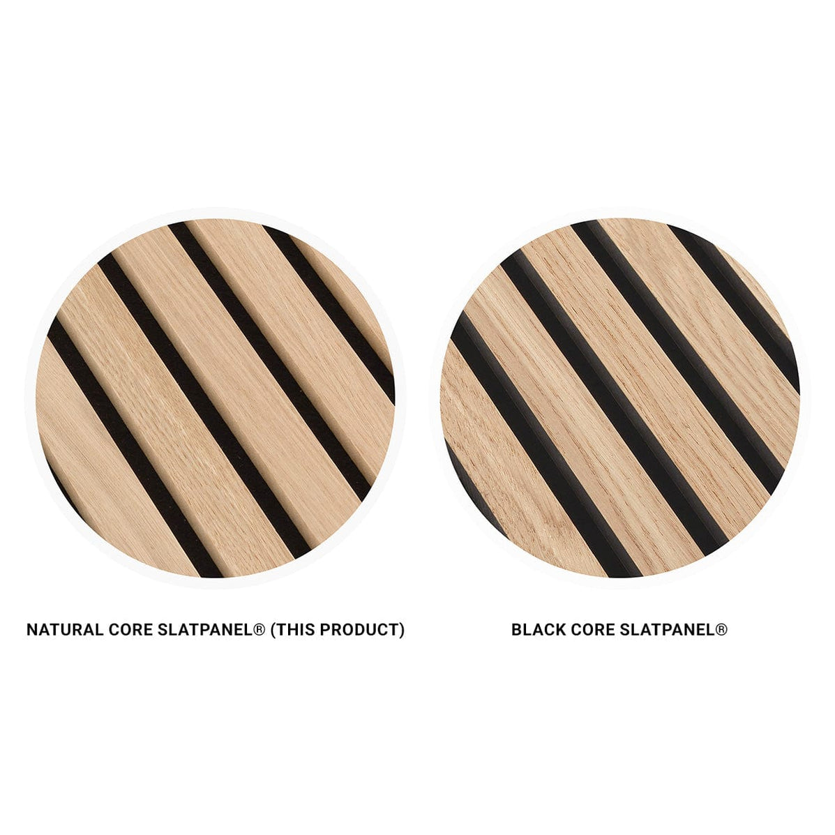 Natural Oak (Natural Core) Acoustic Slat Wood Wall Panels | Order Online