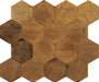 The Wood Veneer Hub Geometrical Standard-Hex Wood Mosaic Tiles